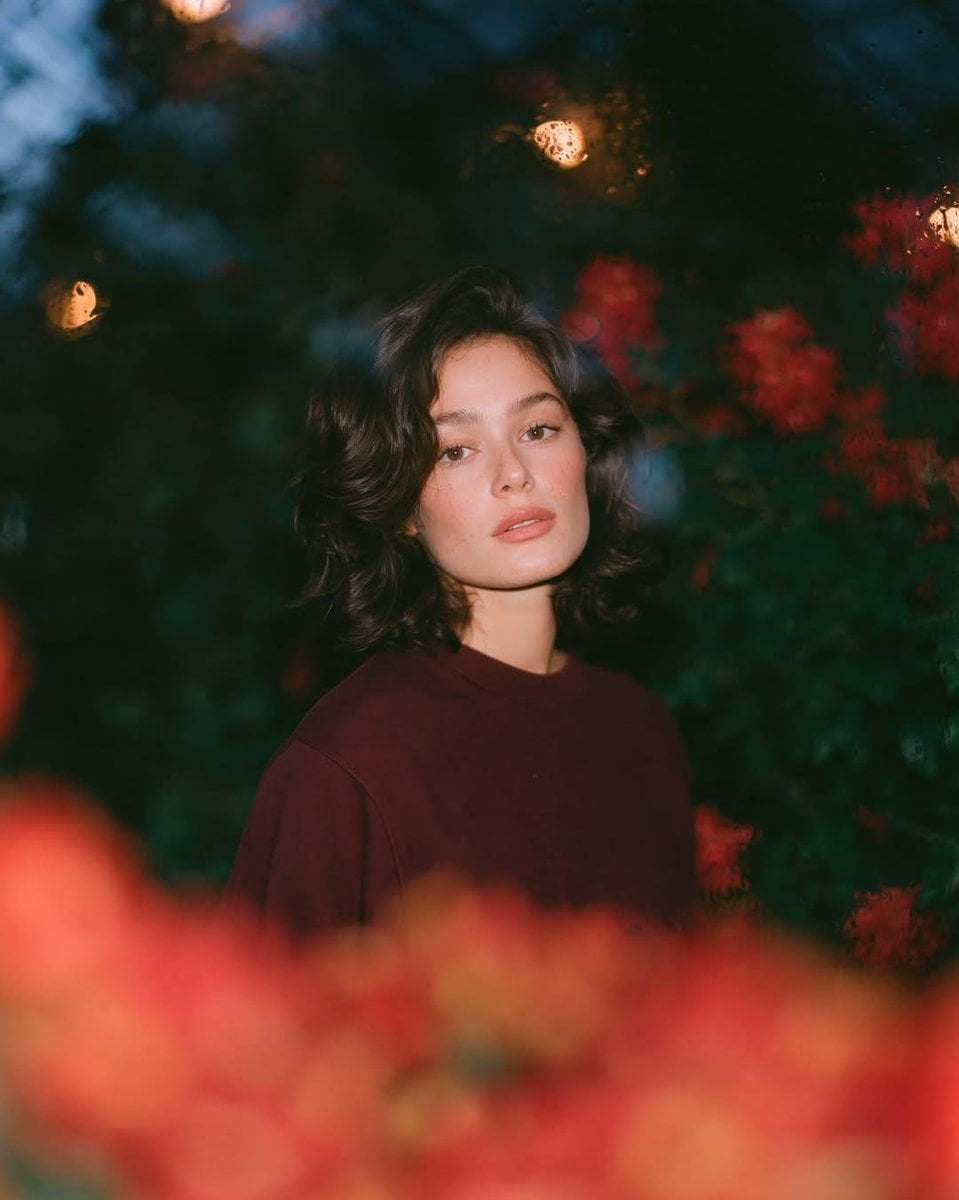 Rainy Night Garden Portrait - alternate