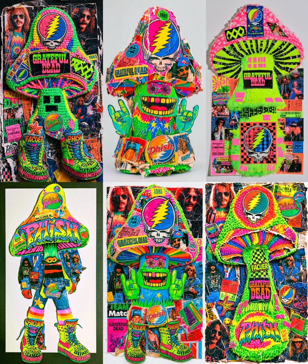 Psychedelic Jam Band Mushroom Collage