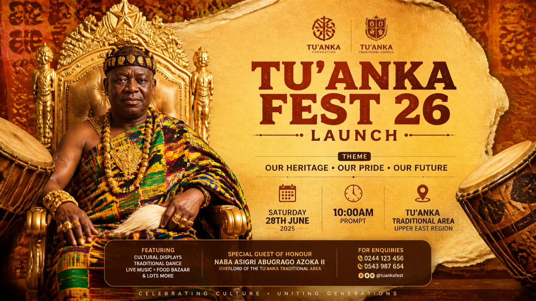 Ghanaian Cultural Festival Launch Poster