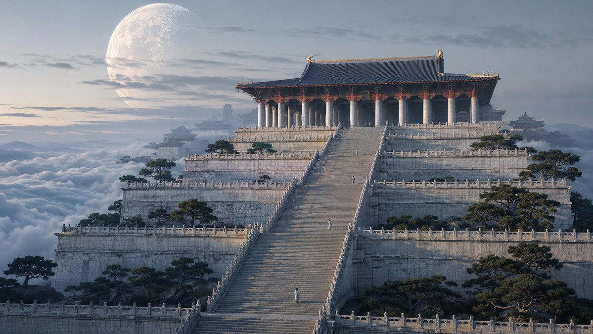 Monumental Jade Hall at Dawn