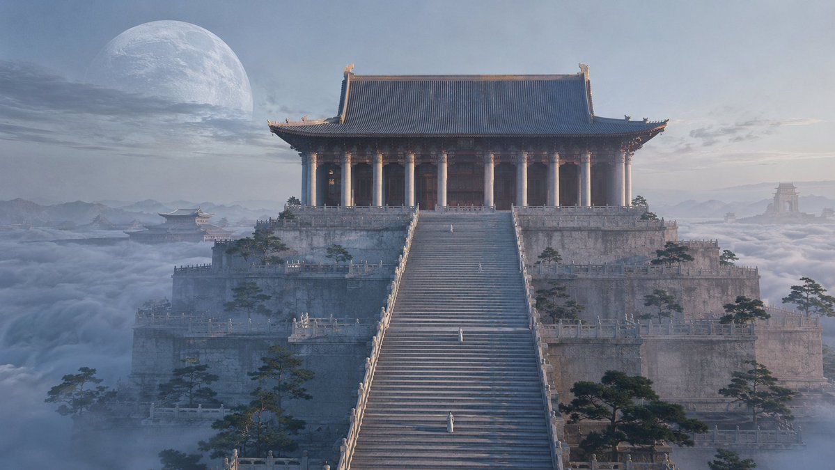 Monumental Jade Hall at Dawn - alternate