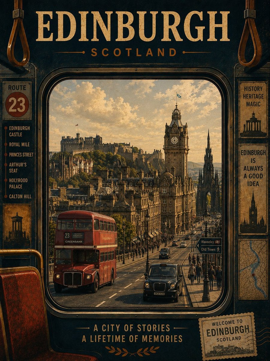 Create a collection of vintage retro travel posters for i... - alternate