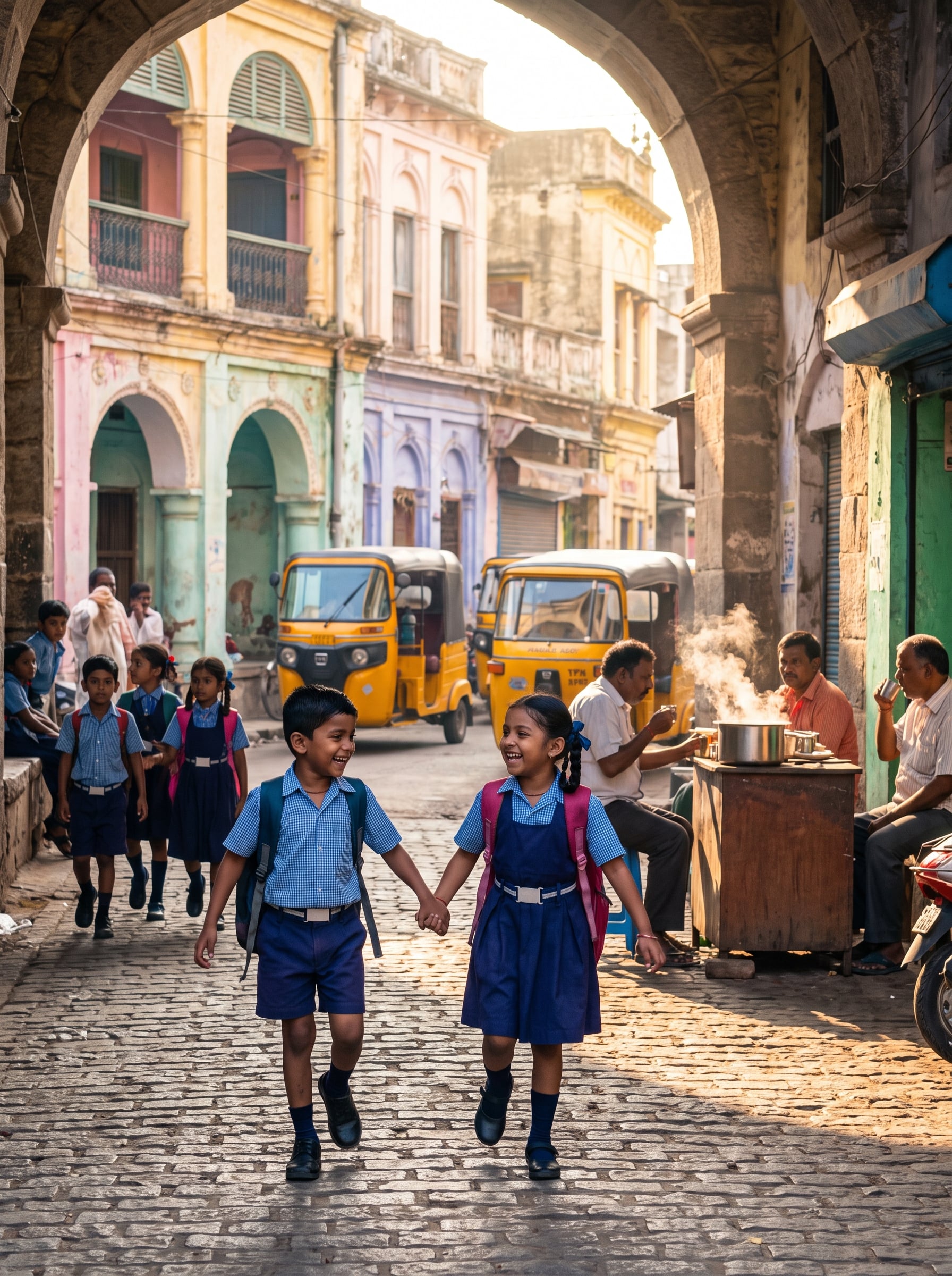 A heartwarming, vibrant street photography scene in Hyder...