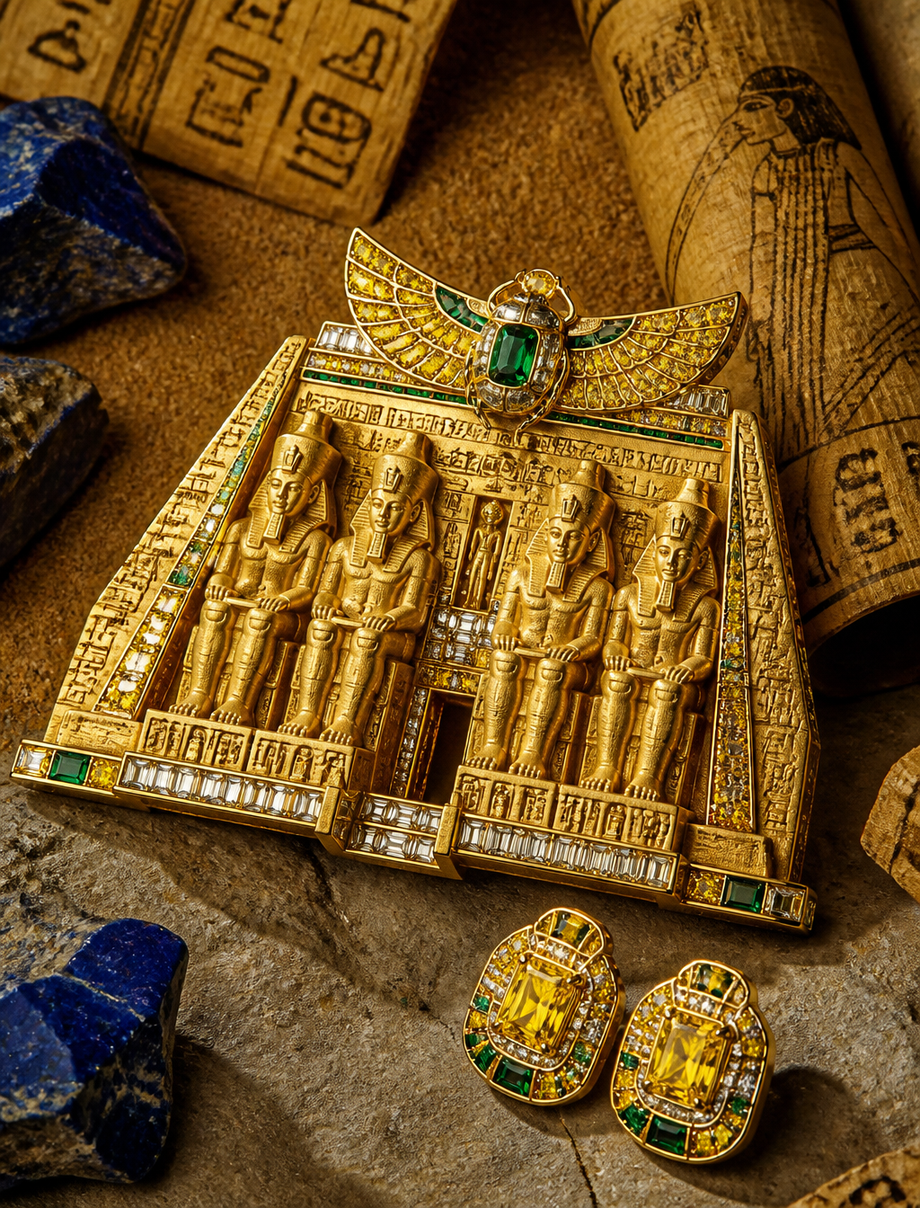 A monumental and eternal 18K yellow gold brooch meticulou...