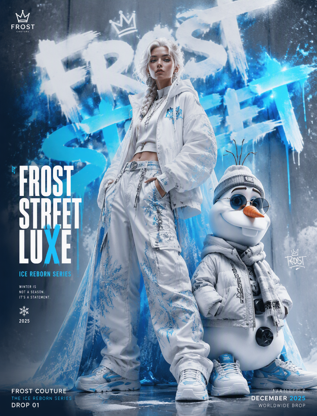 URBAN GRAFFITI FASHION CAMPAIGN — ELSA & OLAF EDITION