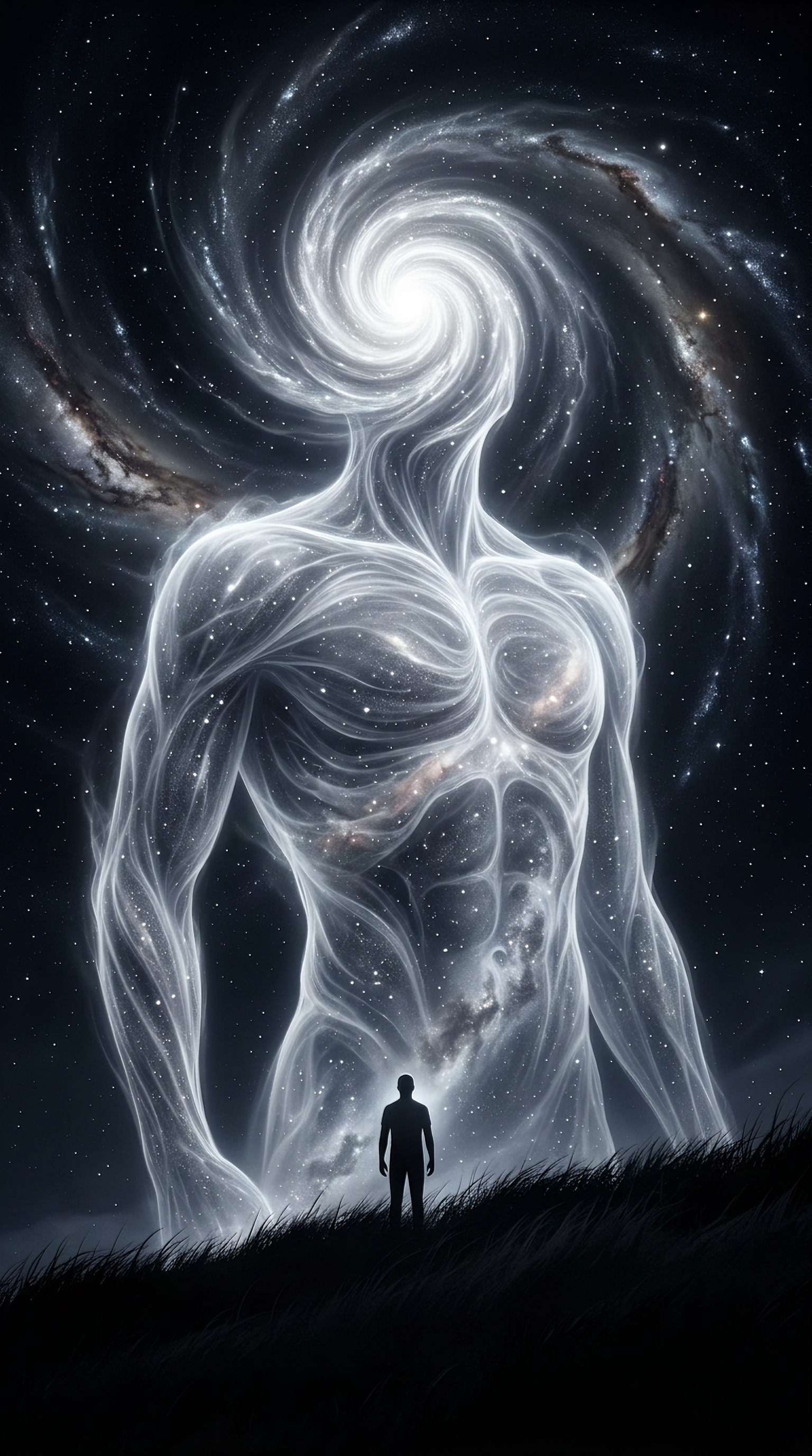 Create an ultra-premium vertical cosmic fantasy illustrat...