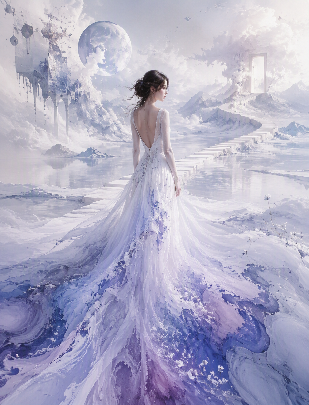 A mesmerizing conceptual art piece, where a captivating w...