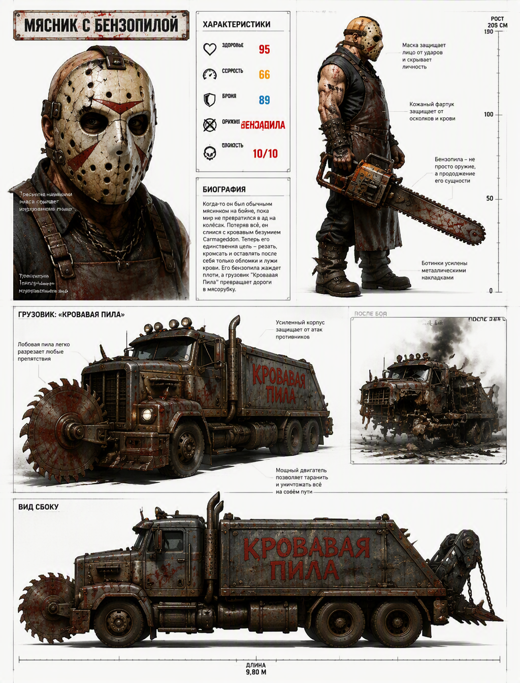 Мясник с Бензопилой / грузовик "Кровавая Пила"Character b...