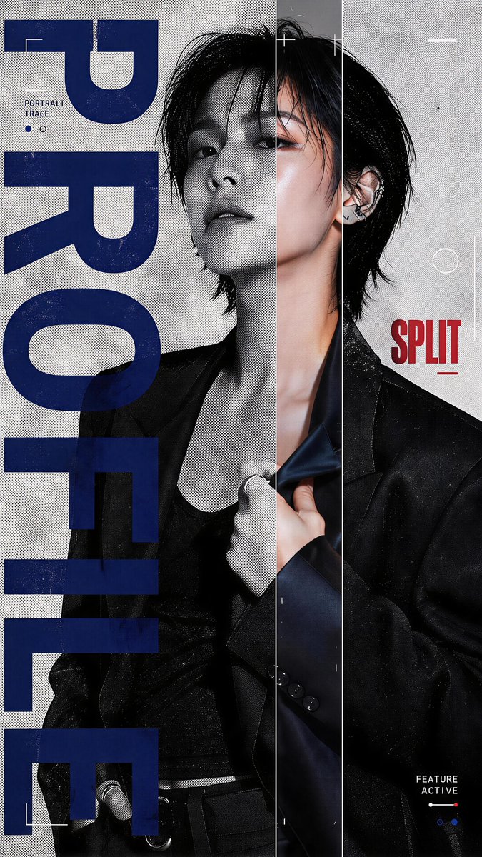 Create a 9:16 experimental character poster using a close... - alternate