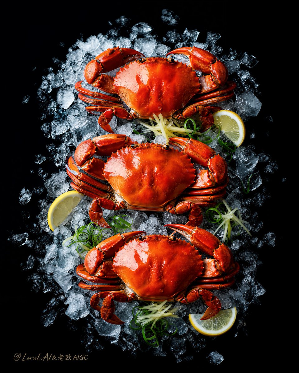 Create an ultra-premium seafood advertising poster in a h... - alternate