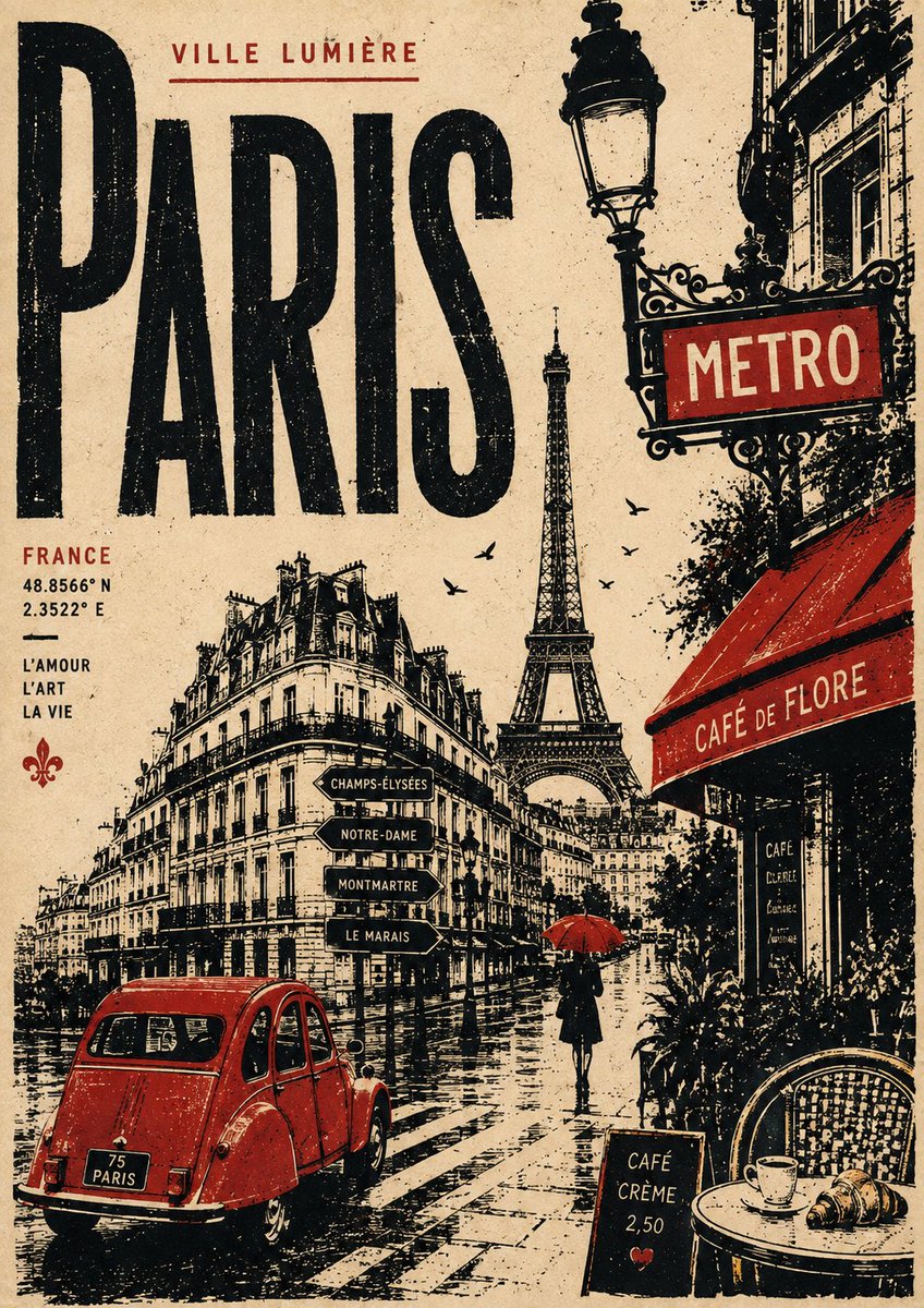 Create a premium 4:5 vertical vintage travel poster for [... - alternate