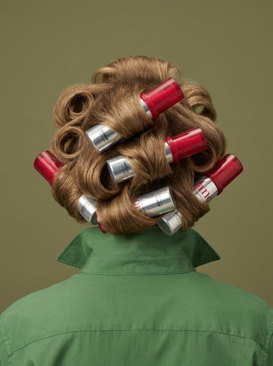 Studio product photo shot from behind of a person with li... - alternate