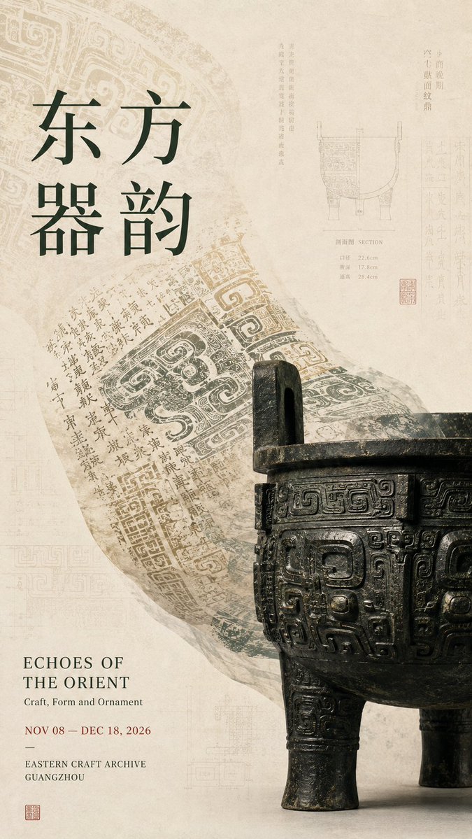 设计一张 9:16 竖版文化展览海报,整体为当代 Editorial Graphic Design / 艺术出版物视觉。 - alternate