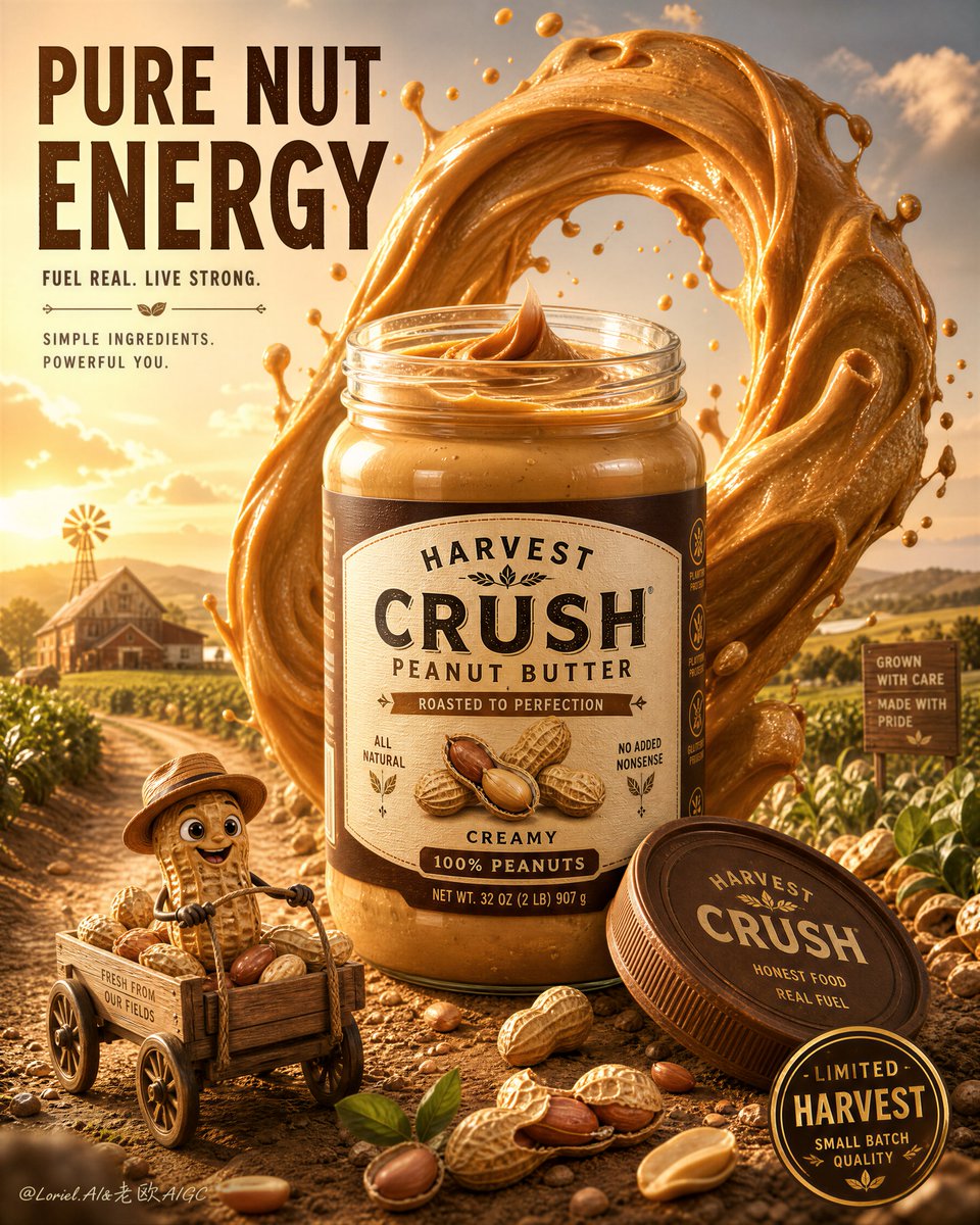 Create an ultra-premium commercial peanut-butter advertis...