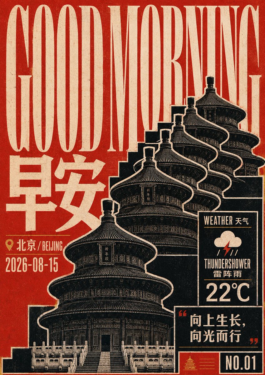 将任何未来主题构造成一张黑底、强烈平面化的复古文化海报：第一眼先看到大尺度高对比标题与一组沿深度重复、逐层错位的主... - alternate