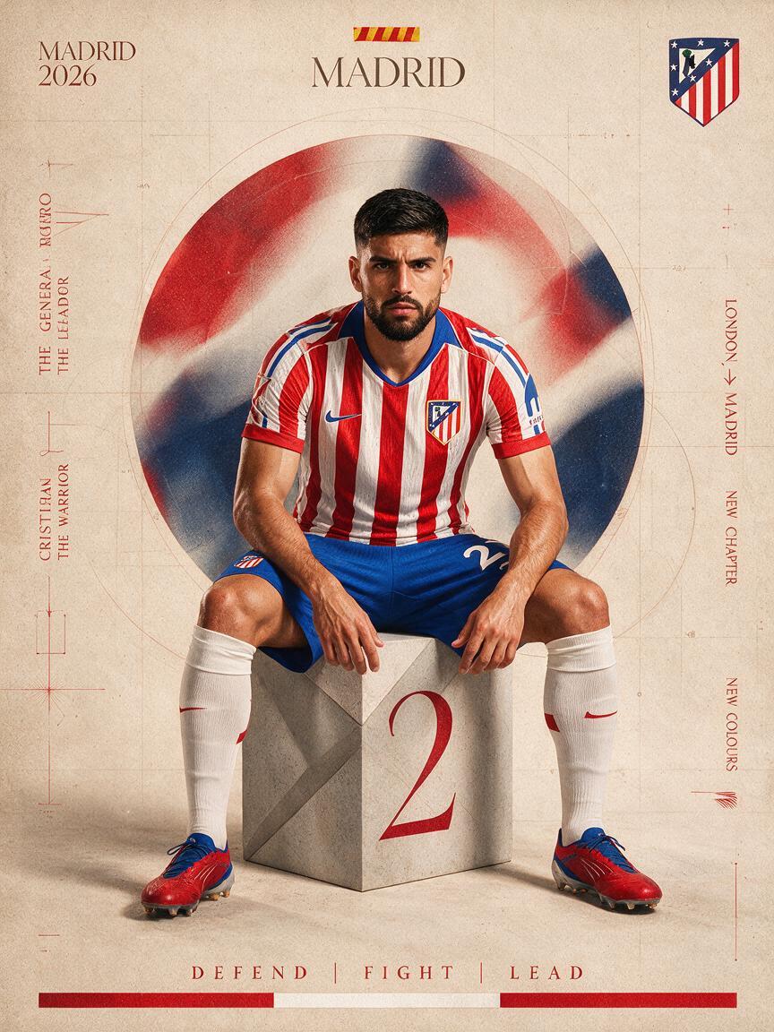 Create an ultra-detailed premium football transfer portra...