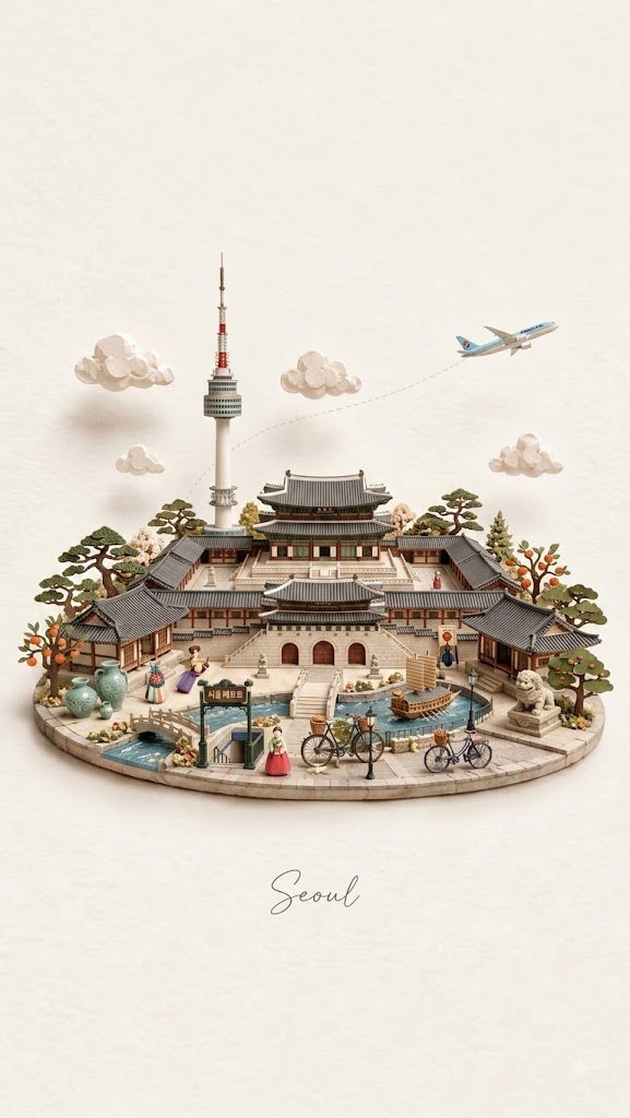 Create a charming miniature 3D papercraft and clay-dioram...