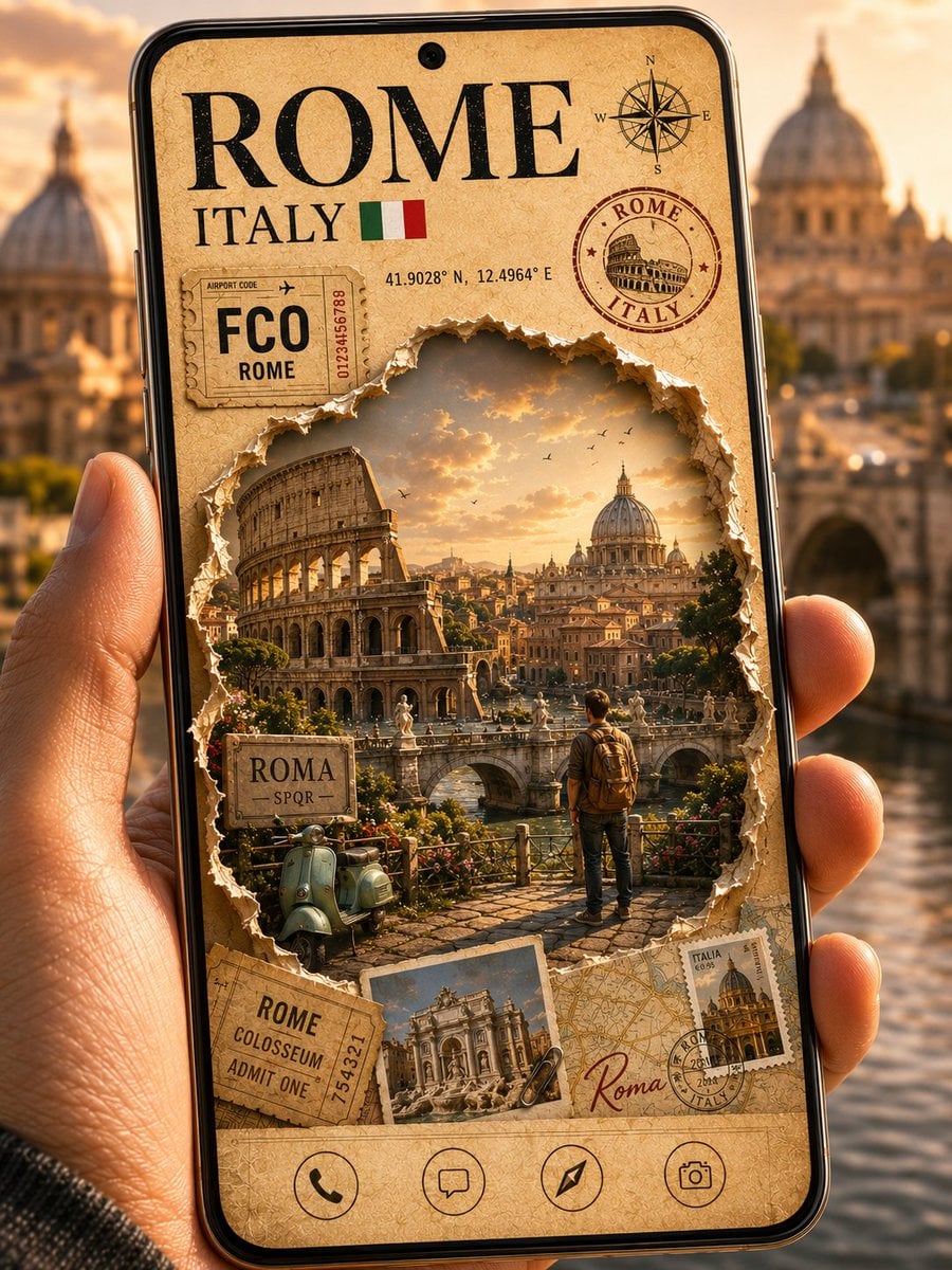 Create a premium cinematic 3D travel poster displayed on ... - alternate