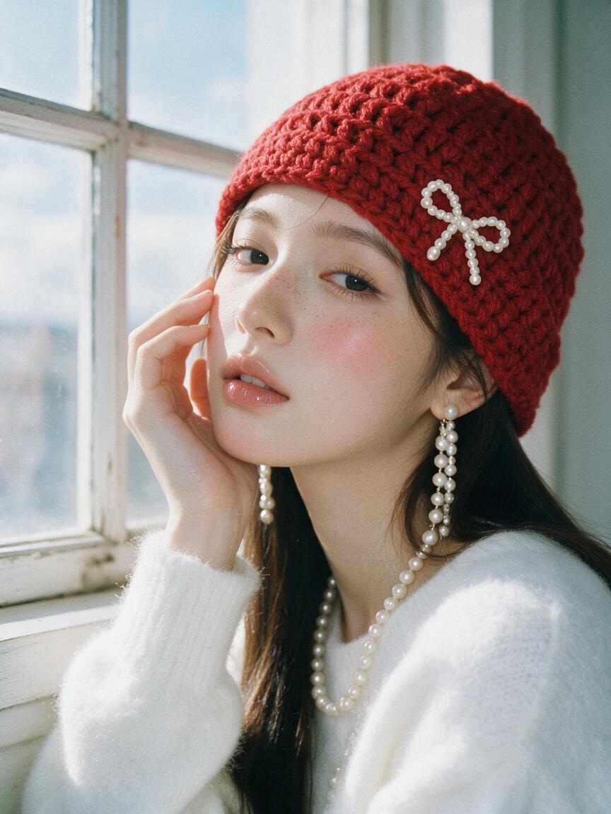 A close-up portrait of a young Taiwan idol in her early 2...