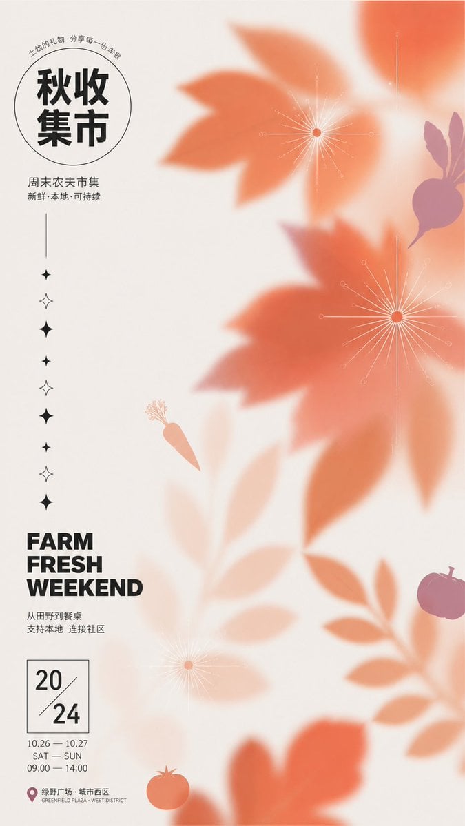 Build a fresh, high-key seasonal editorial poster around ... - alternate