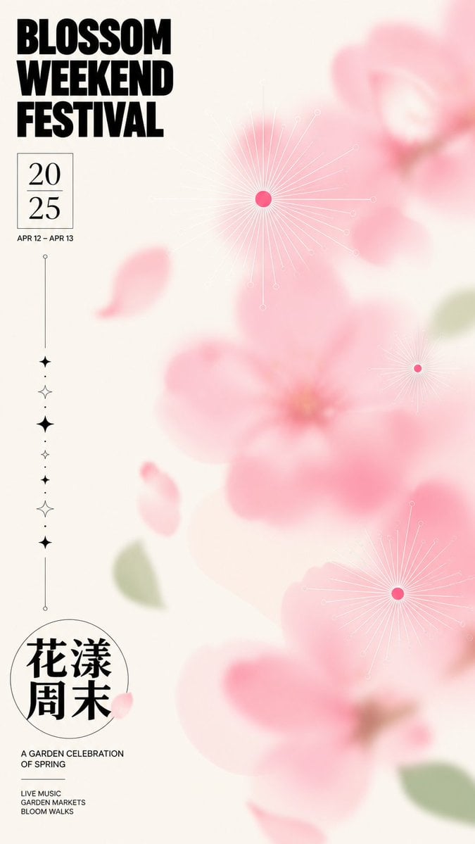 Build a fresh, high-key seasonal editorial poster around ... - alternate