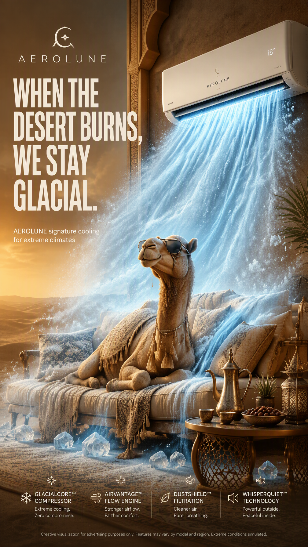Create an ultra-premium advertising poster for a fictiona...