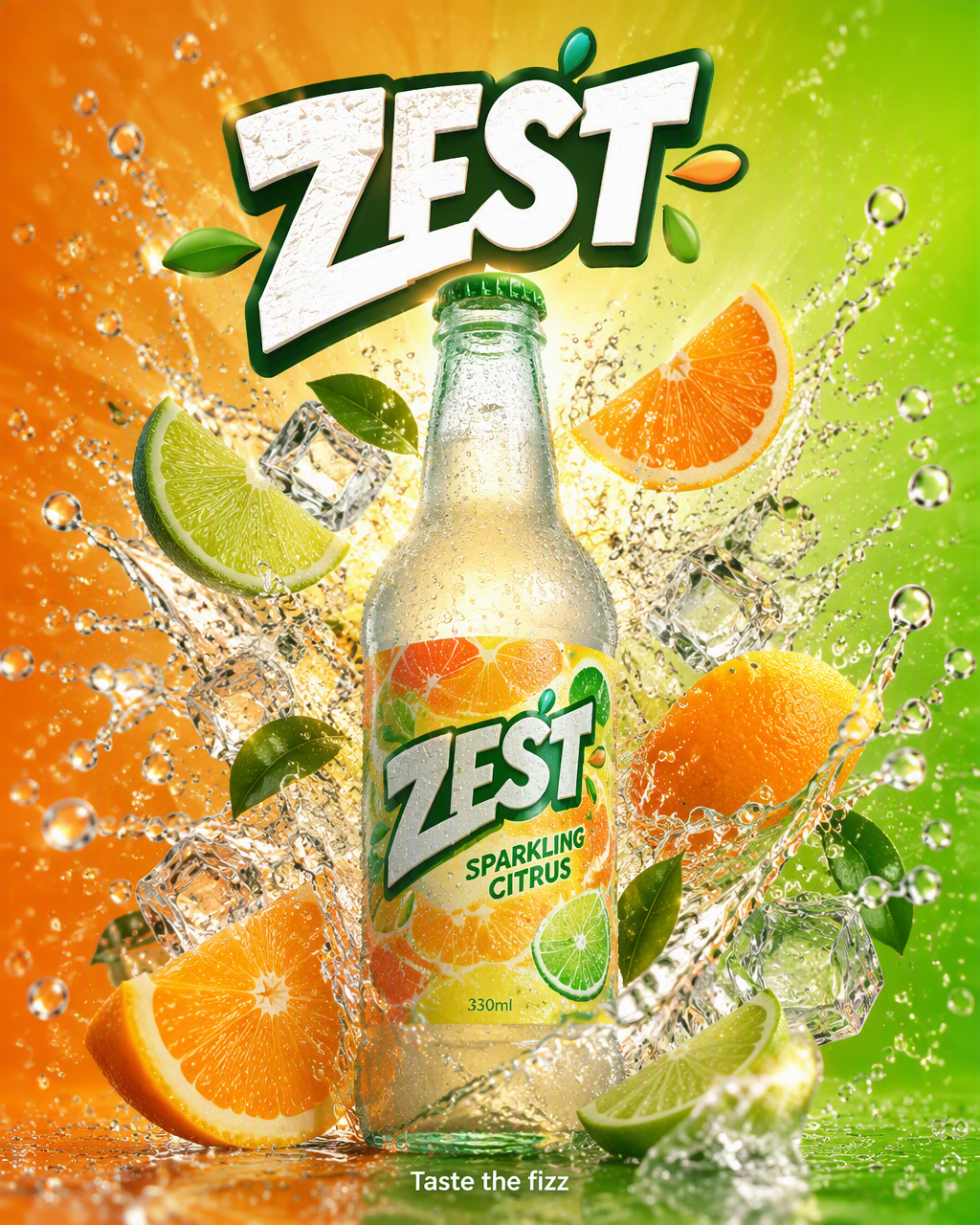 Create a hyper-realistic premium beverage advertising pos...