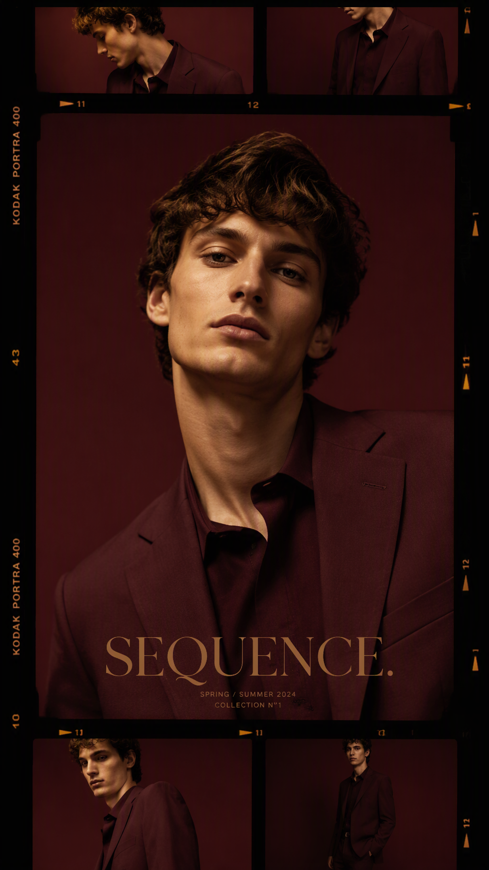 Premium editorial campaign.Main Subject: Young male model...