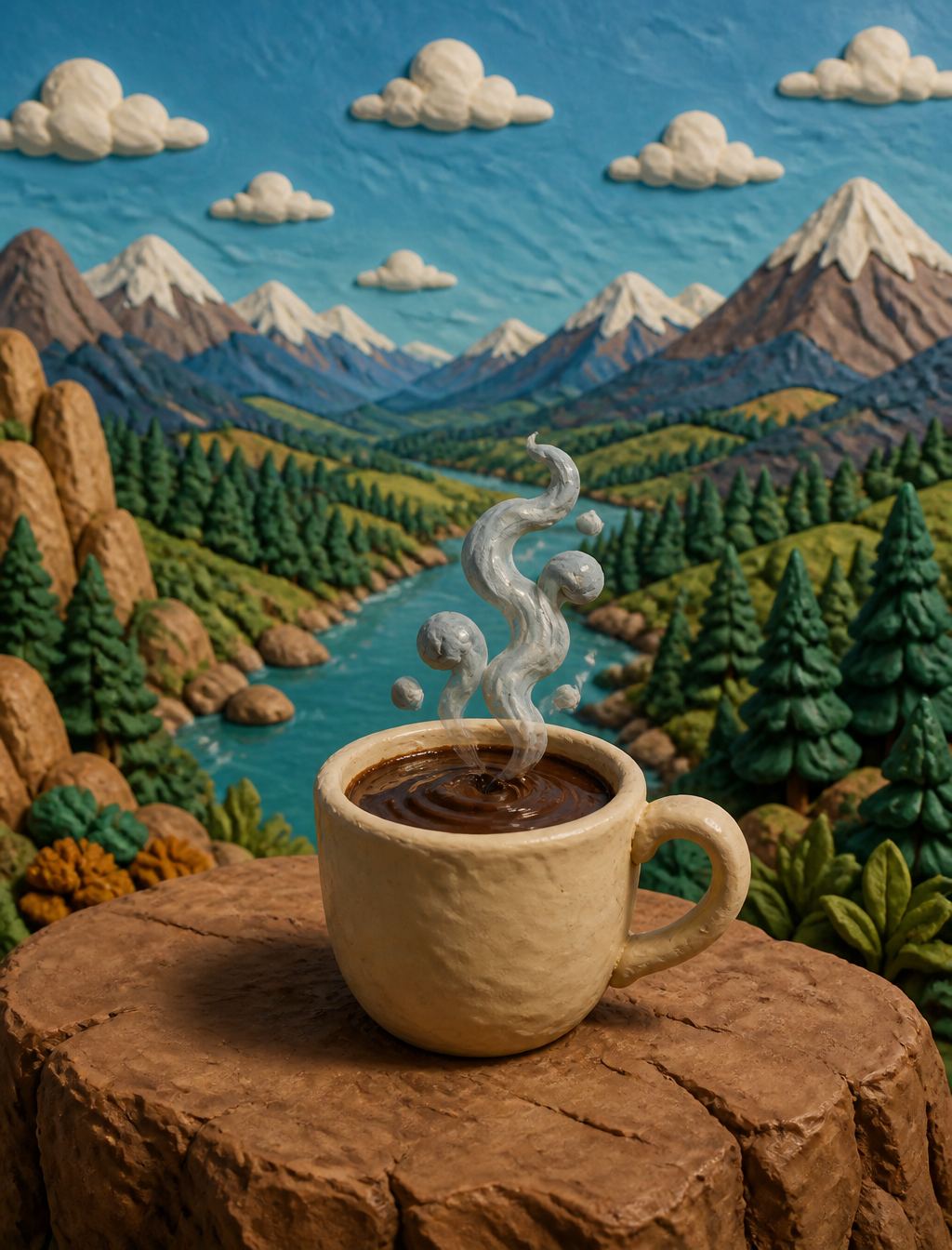 Unmute[DOUGHMOTION PROMPT EXPANDER] The Claymation Coffee...