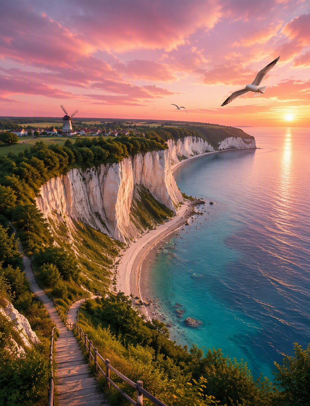 A captivating 3D render of a picturesque Danish landscape...