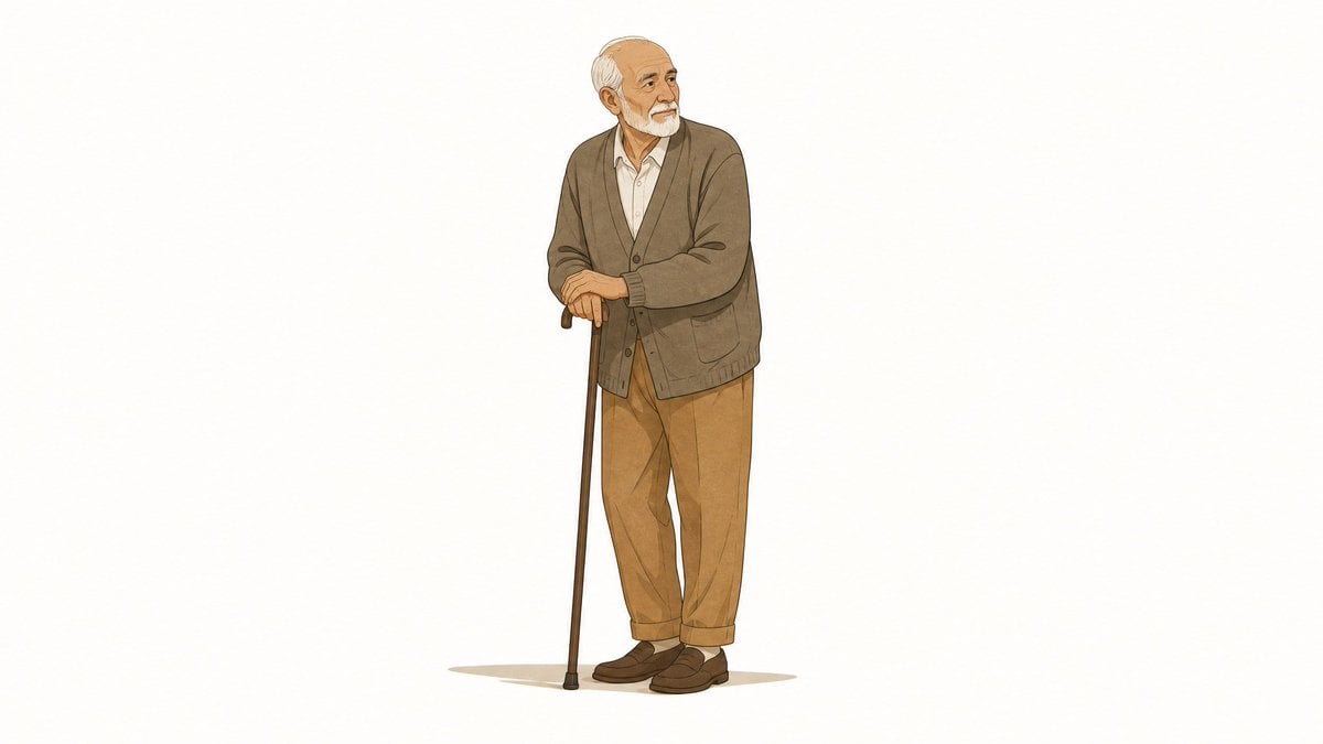 Full-body minimalist illustration of [Person], simplified... - alternate