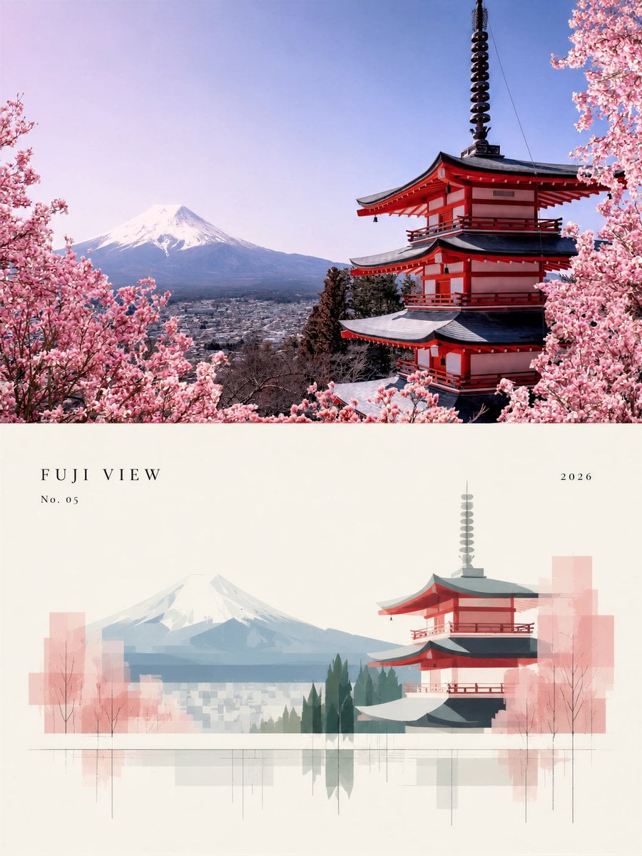 Create a premium minimalist architectural editorial poste...