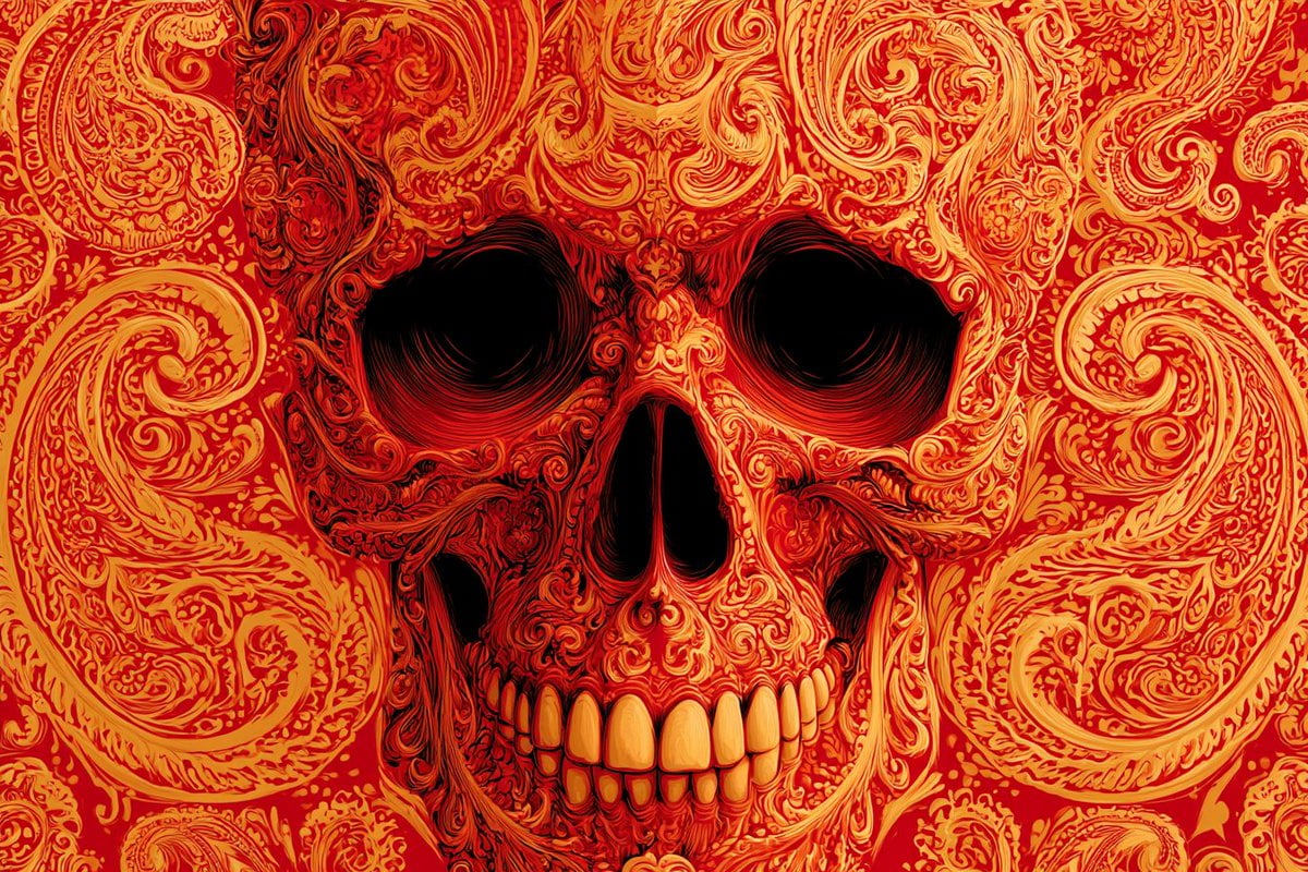 A Psychedelic Paisley Swirl portrayal of [Subject], with ... - alternate