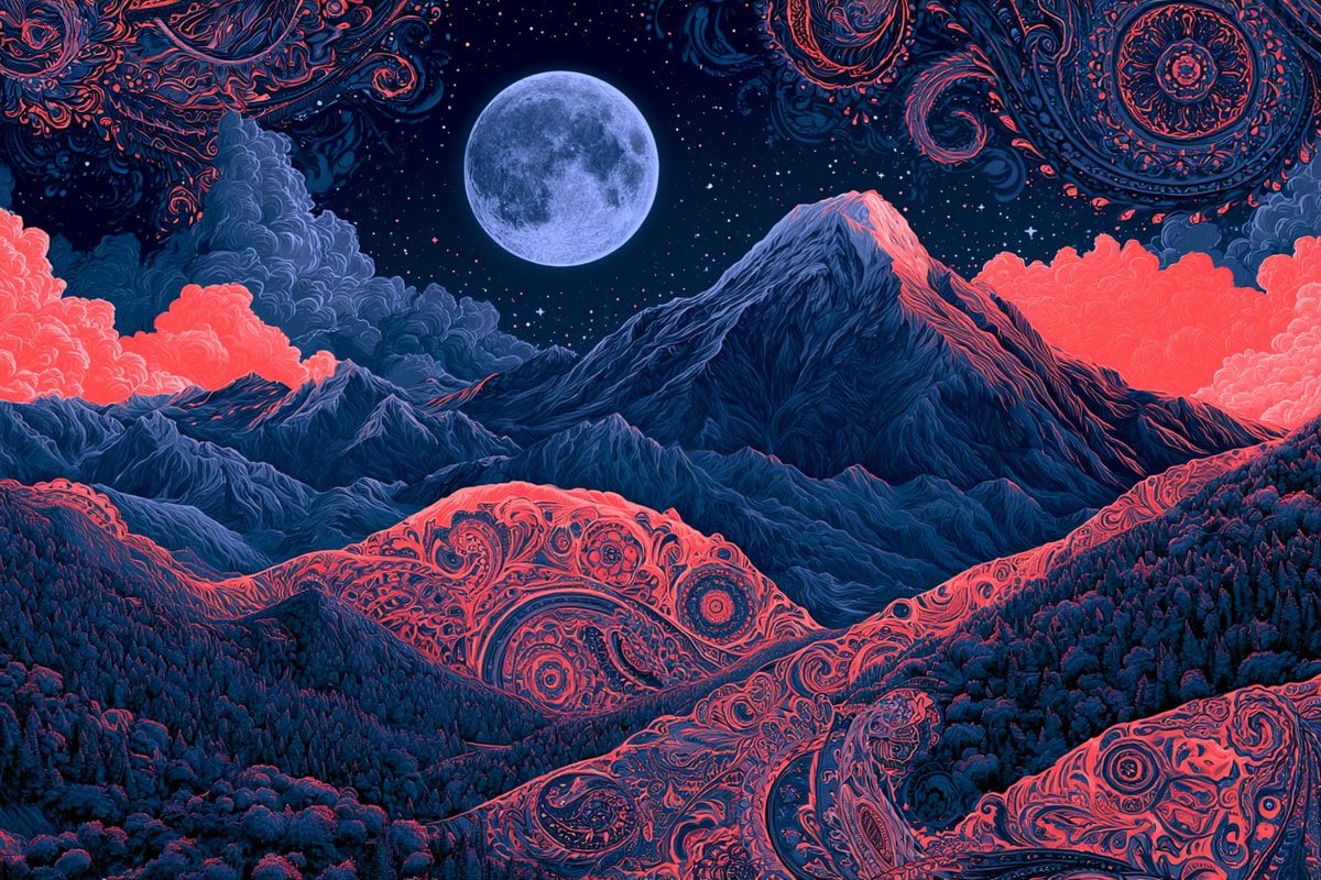 A Psychedelic Paisley Swirl portrayal of [Subject], with ... - alternate