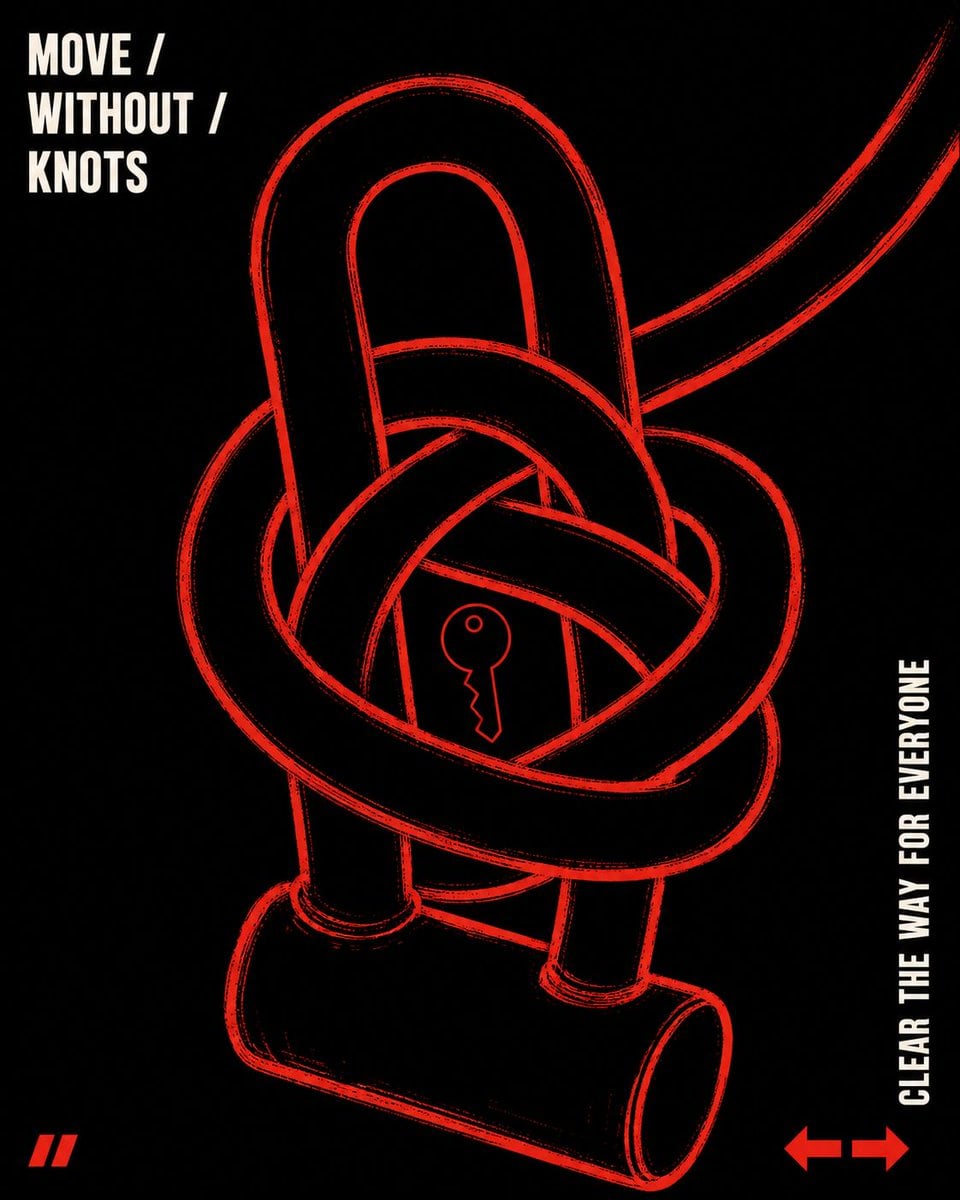 pure black field. Signal red and white. Nothing else exists. - alternate
