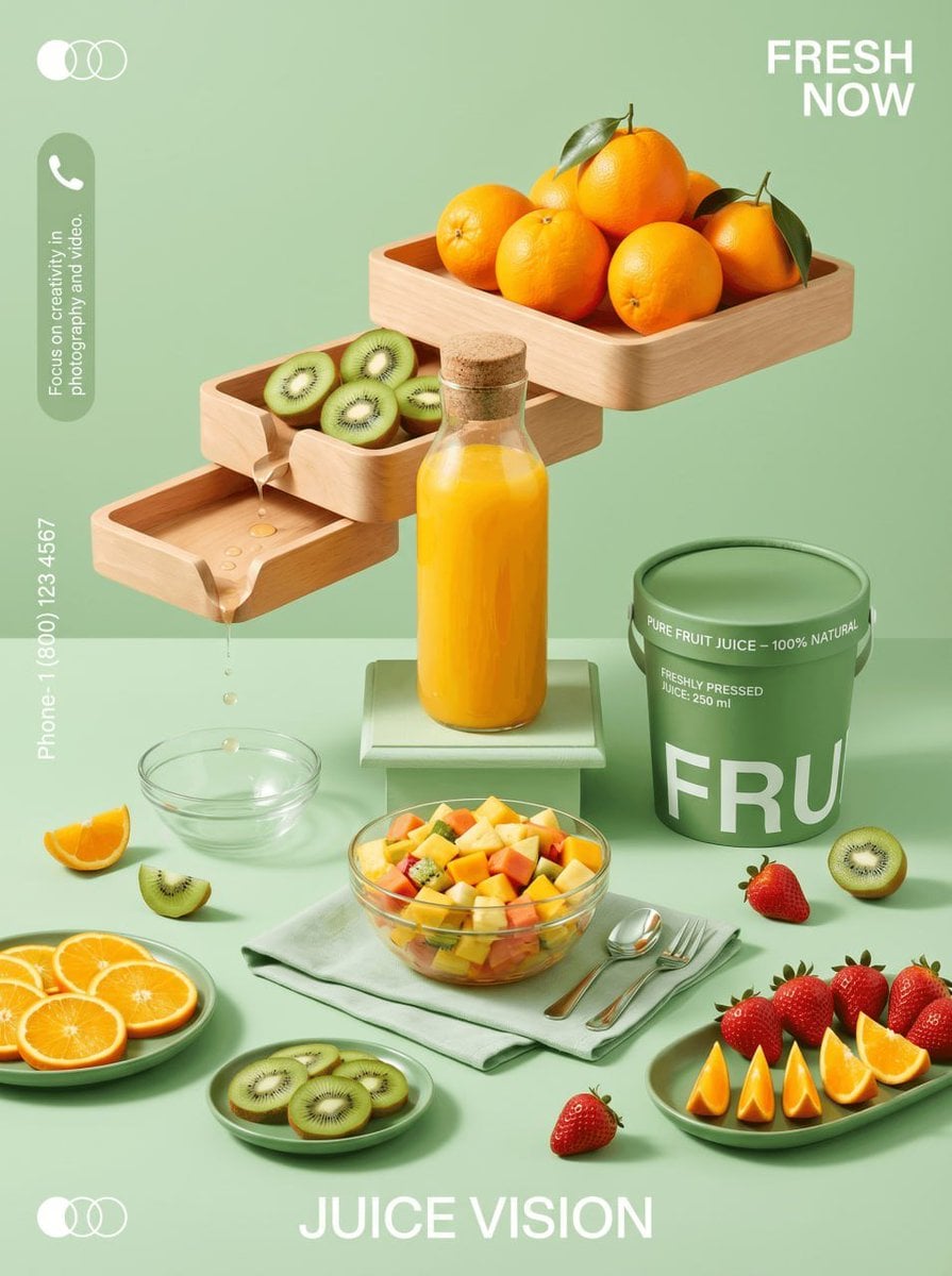 A bright, stylized still life and a conceptual photograph... - alternate