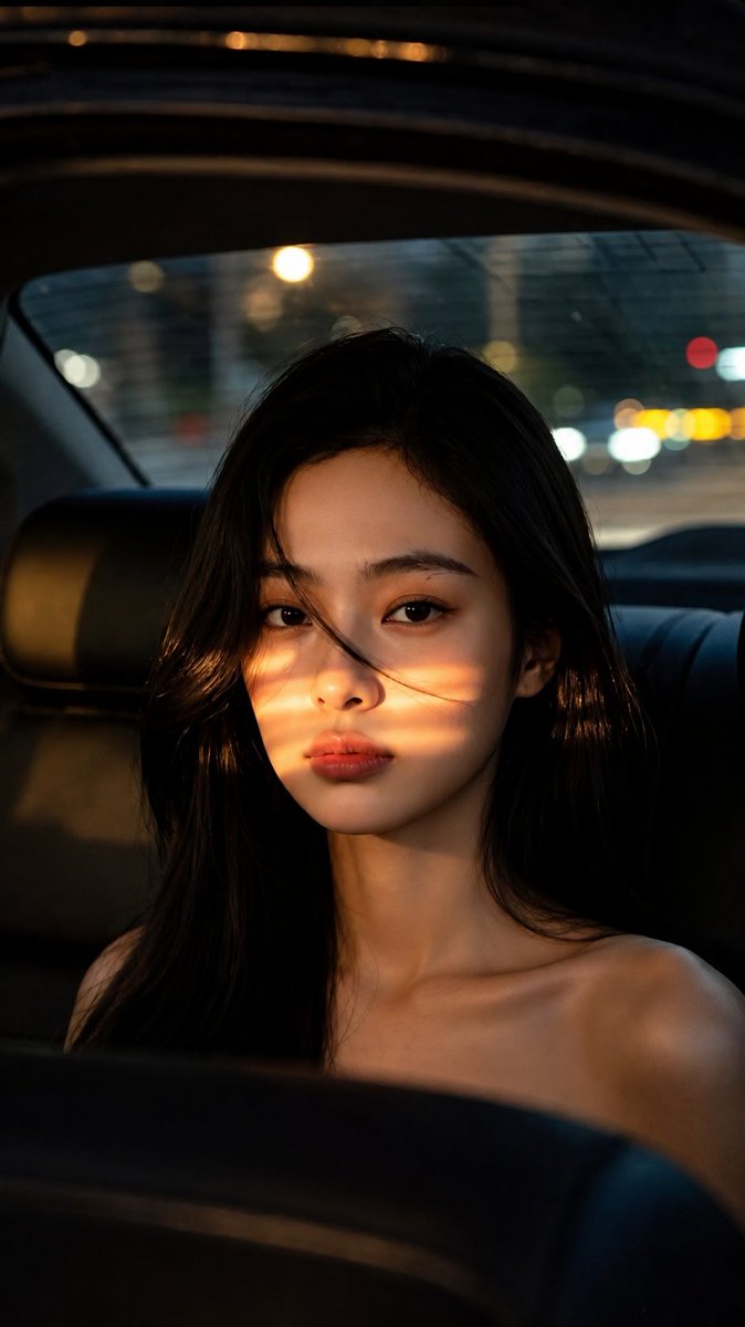 A cinematic, photorealistic close-up portrait of a young ...