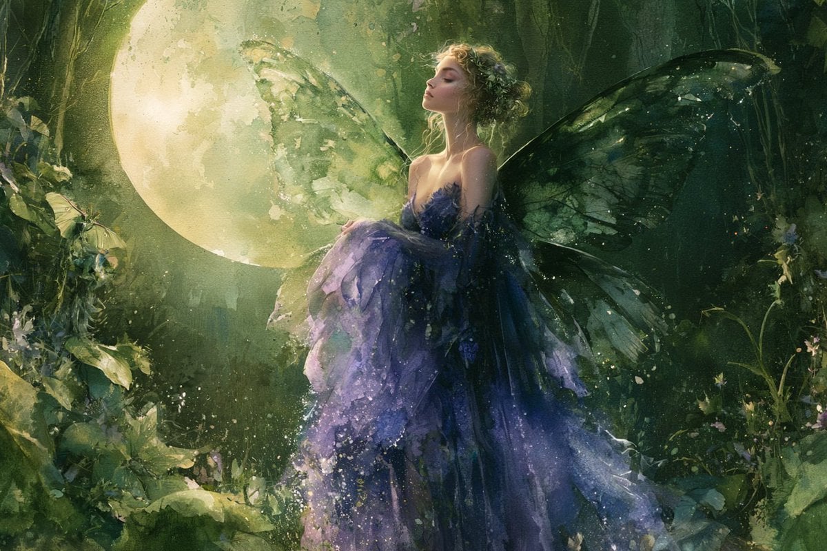 [Subject] portrayed in an Enchanted Watercolor Forest, wh... - alternate