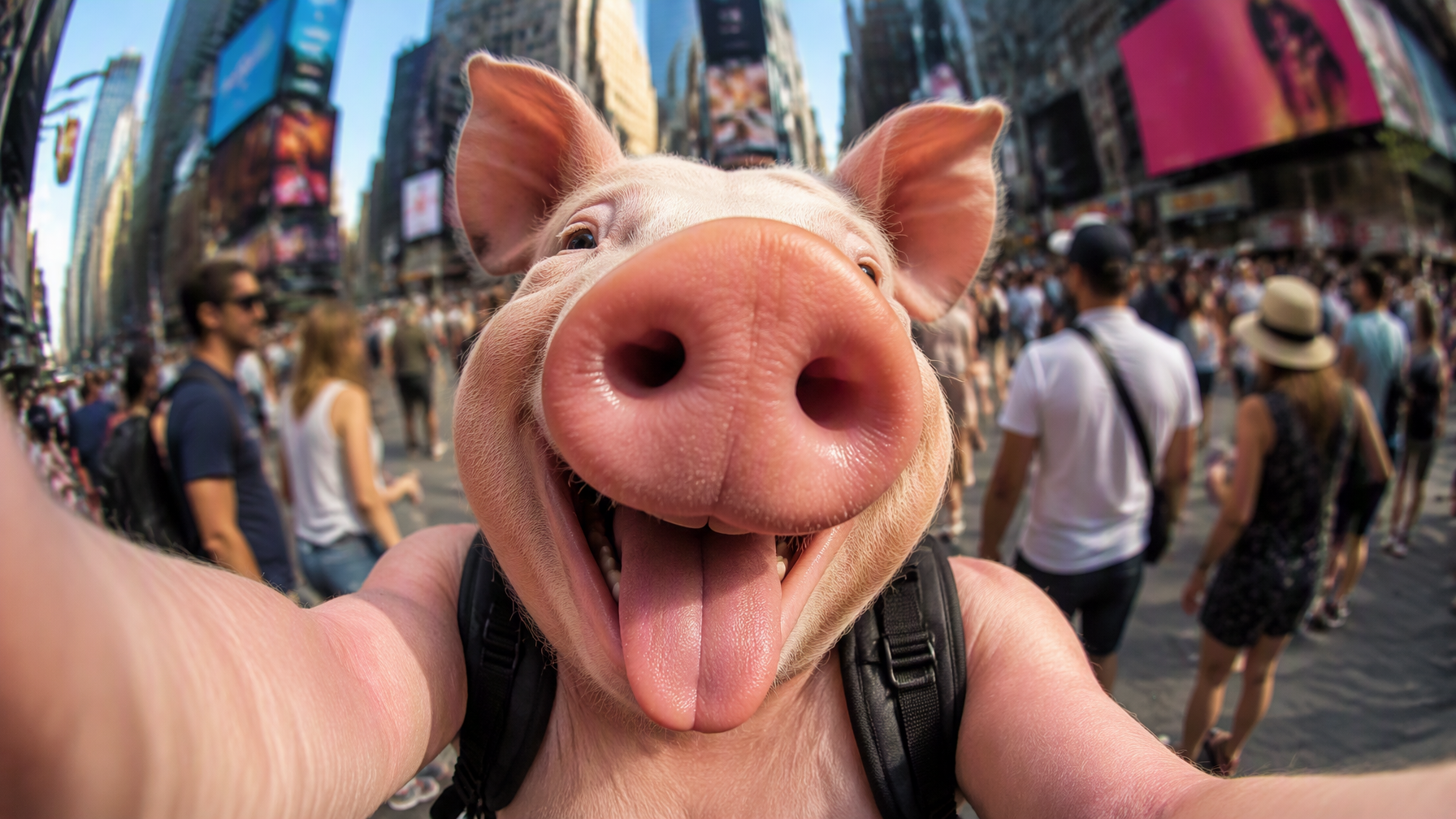 A digital wide-angle close-up image of a whimsical, anthr...