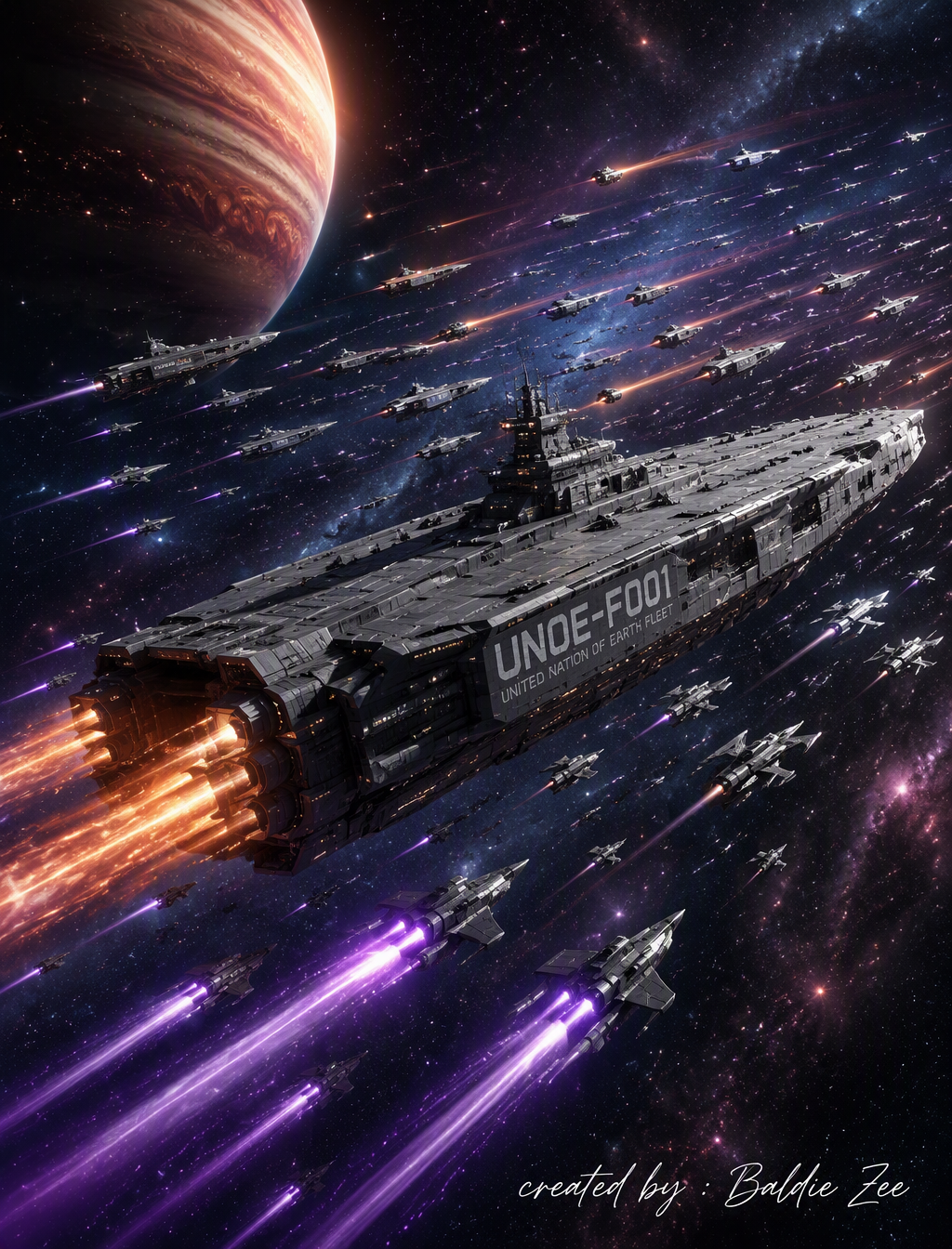 Sebuah foto ultra-realistic digital bergaya sci-fi yang e...