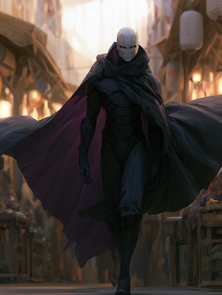 High-quality anime illustration, full-body front view of ... - alternate