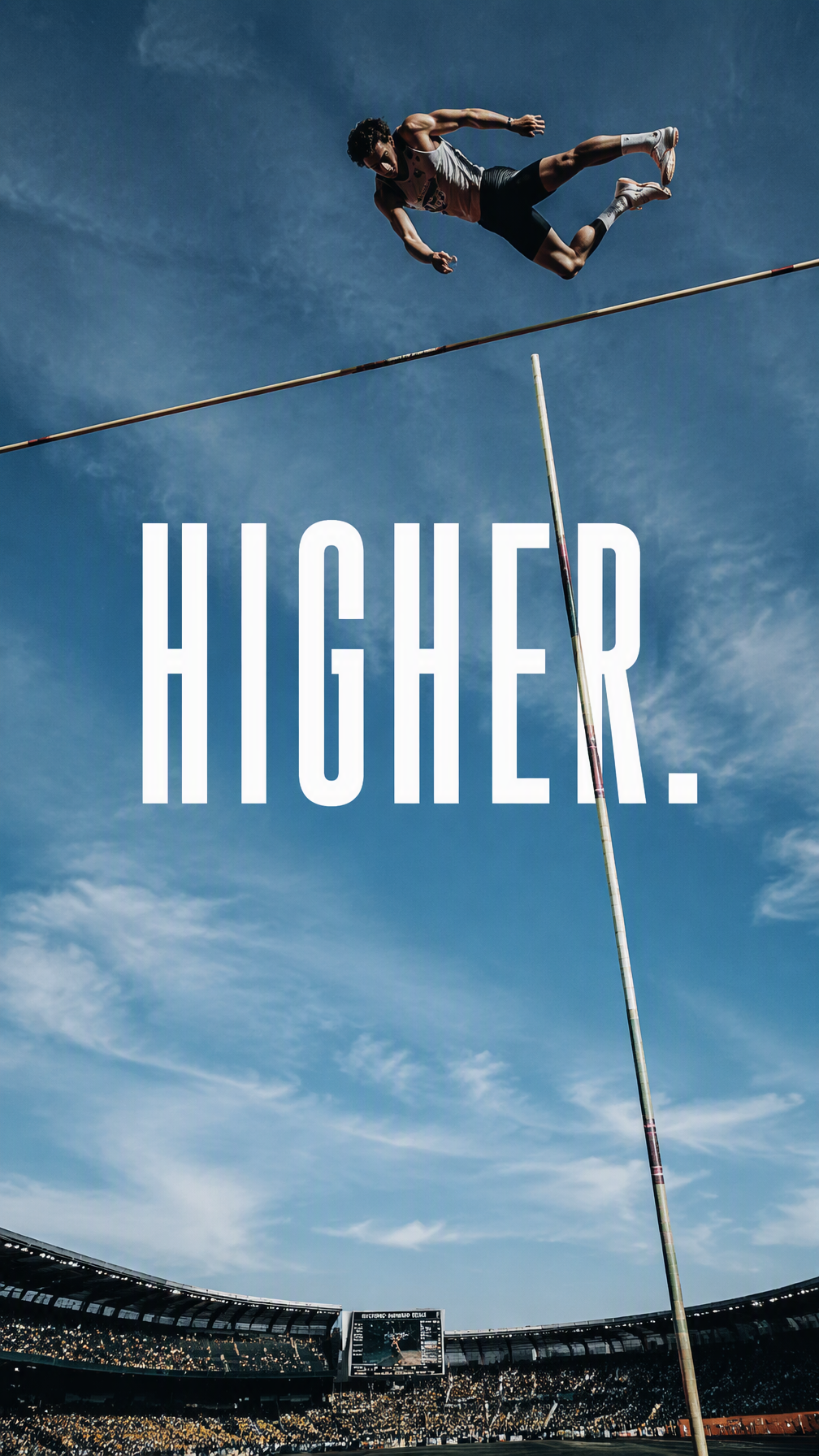 Create a premium 9:16 sports editorial poster.Main Subjec...