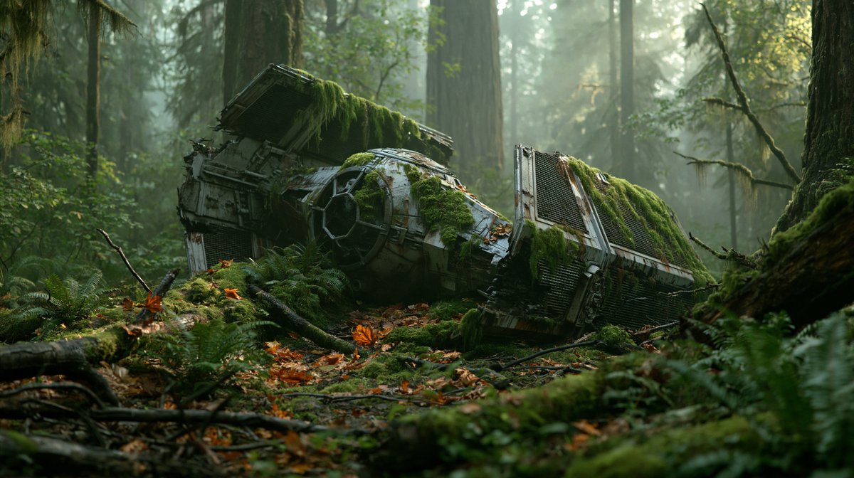 A photorealistic shot of an abandoned, heavily rusted Sta...