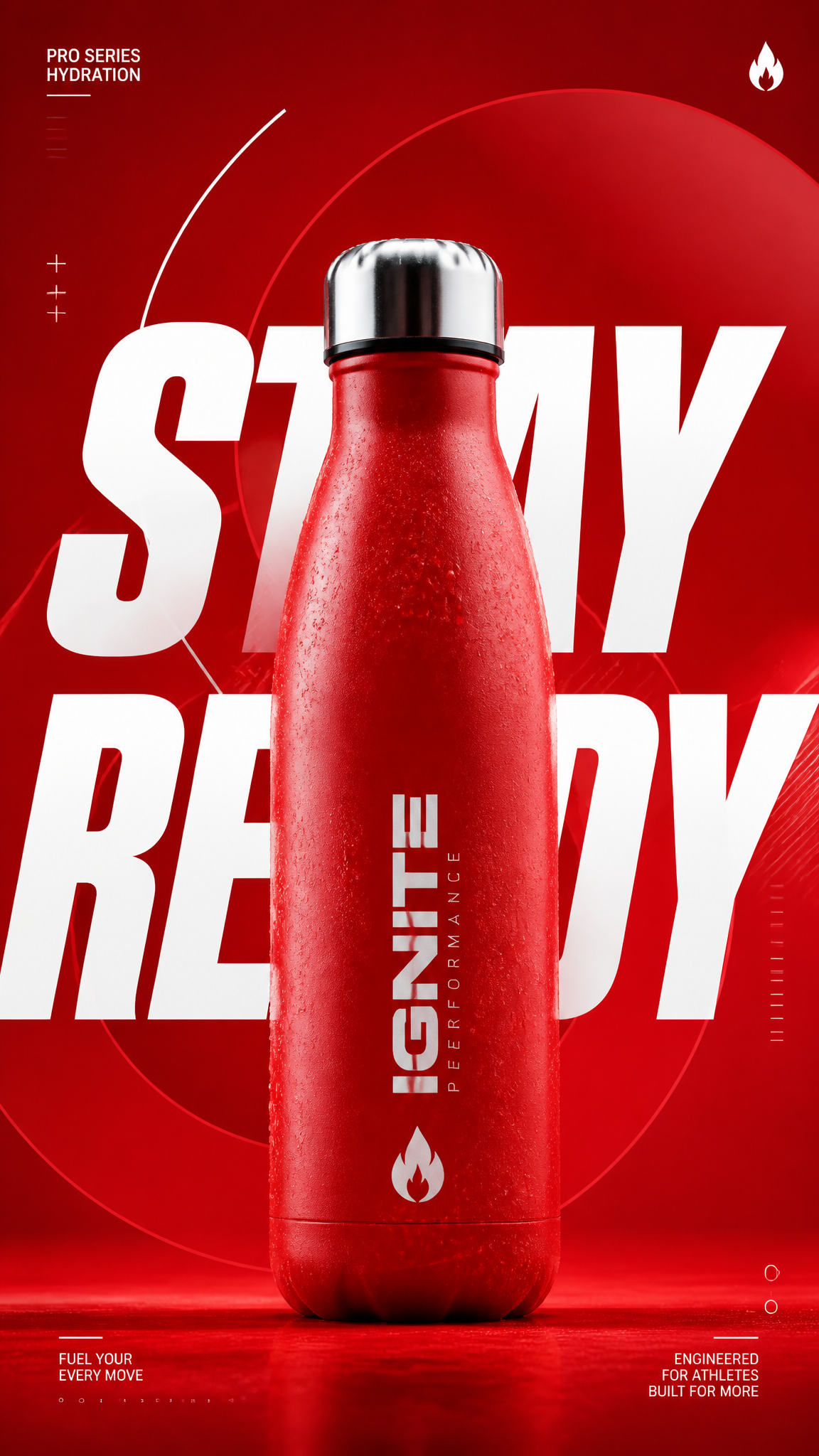 A premium commercial sports campaign poster.Central Subje...