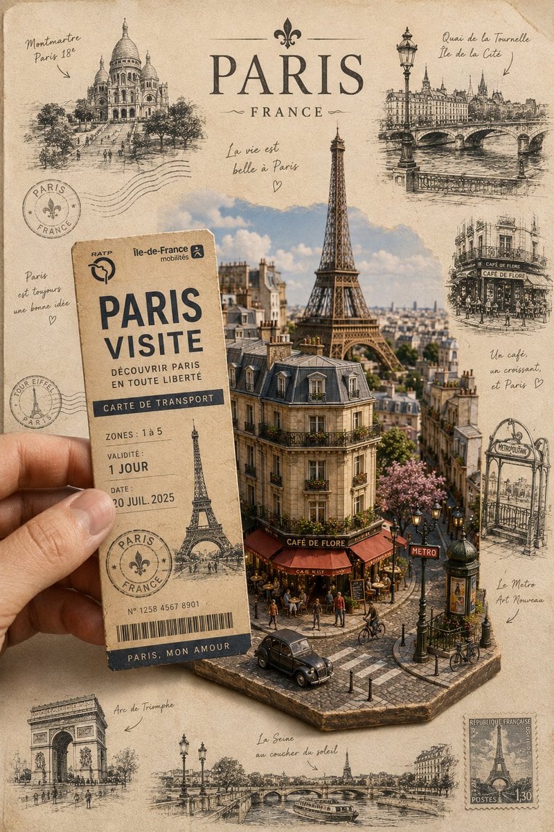 Create a highly detailed, photorealistic miniature travel... - alternate