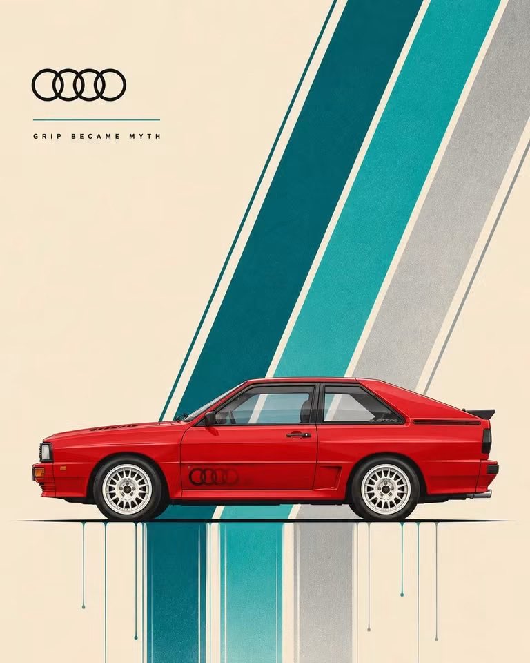 Ultra-clean automotive poster design featuring a [CAR], p... - alternate