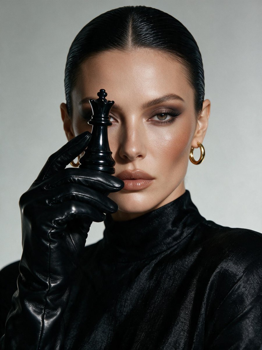 Ultra-realistic high-fashion editorial portrait, vertical...