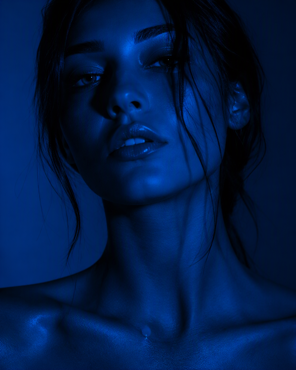 Create a hyper-realistic cinematic beauty portrait of a w...