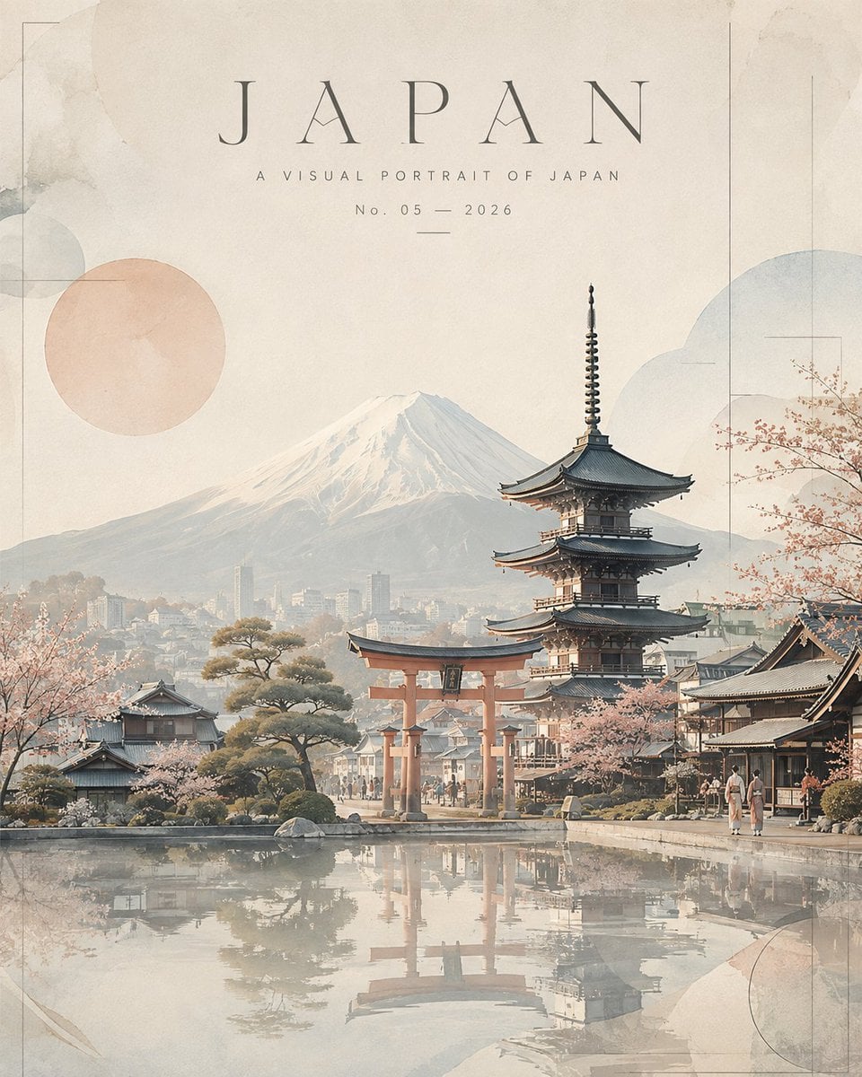 Create a premium 4:5 vertical contemporary travel artwork...