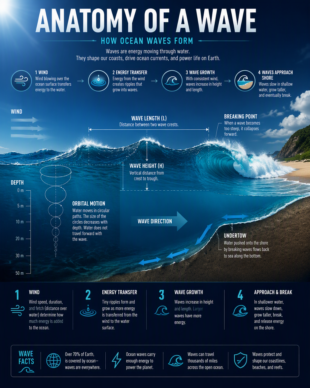 Create a clean premium infographic poster explaining "How...
